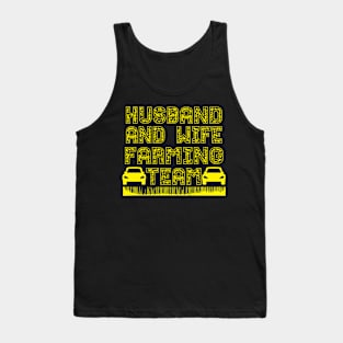 Husband and wife farming team tee design birthday gift graphic Tank Top